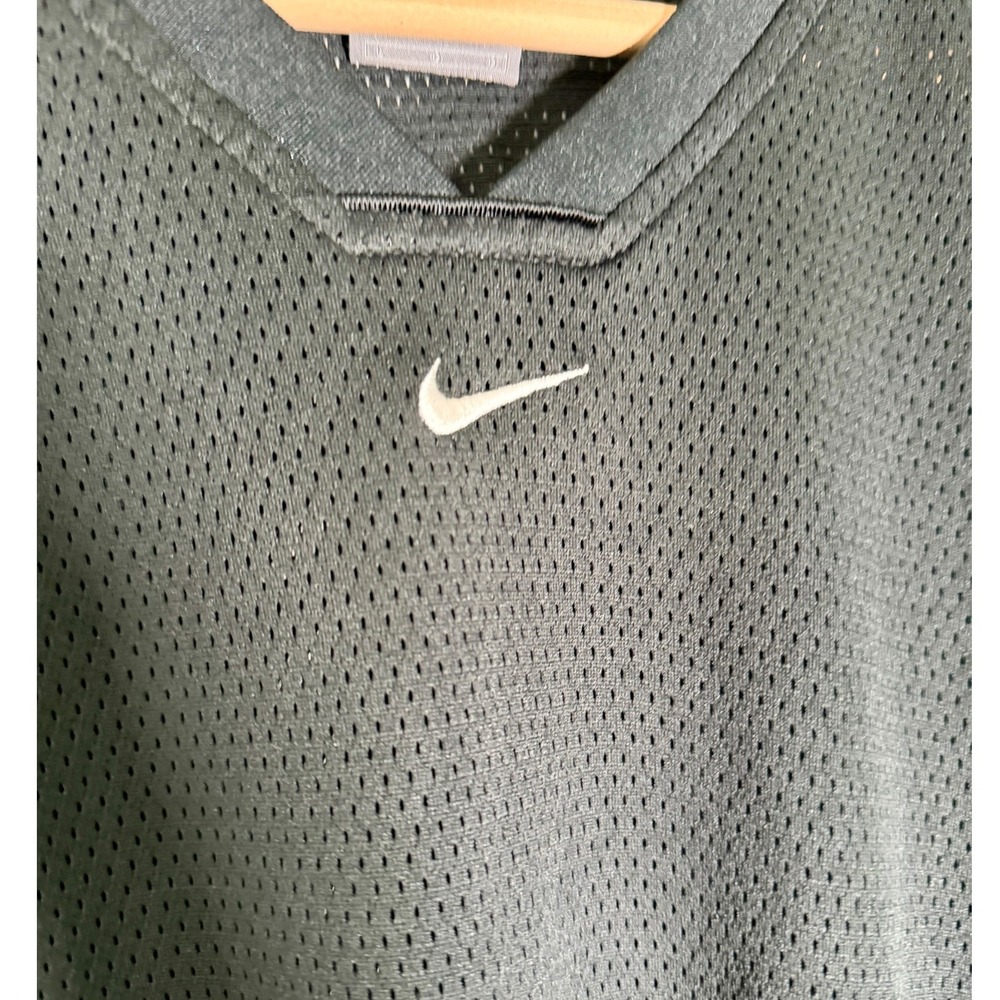 Vintage Y2K Nike Men's Center Swoosh Mesh Basketball Tank‎ Top Black Large - Picture 2 of 4